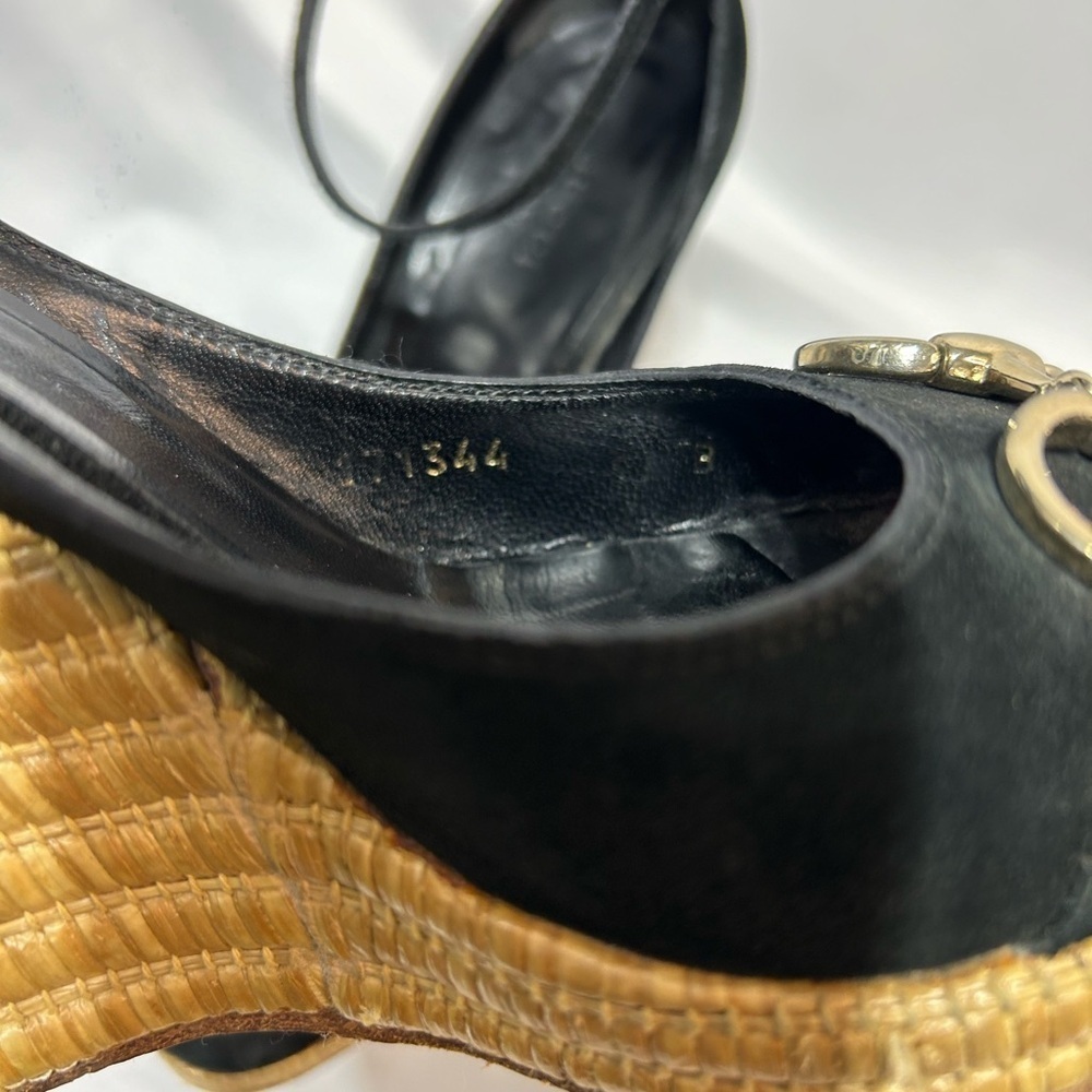 GUCCI espadrilles wedges with horsebit design and ankle strap. Size 8. B… - Picture 13 of 15